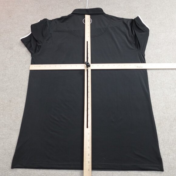 Fairways and Putts Polo Shirt Large Black Solid Performance NEW READ - Picture 8 of 10